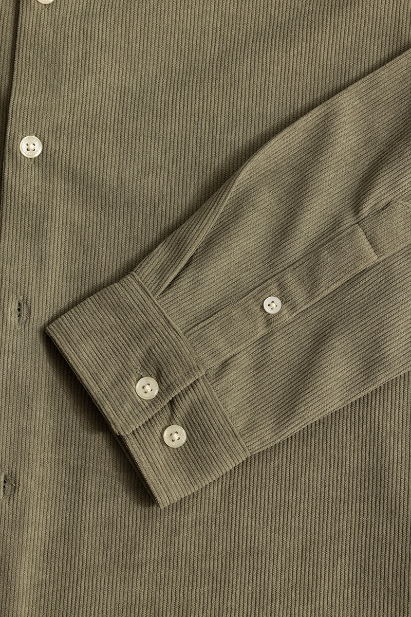 FineCord Green Corduroy Shirt