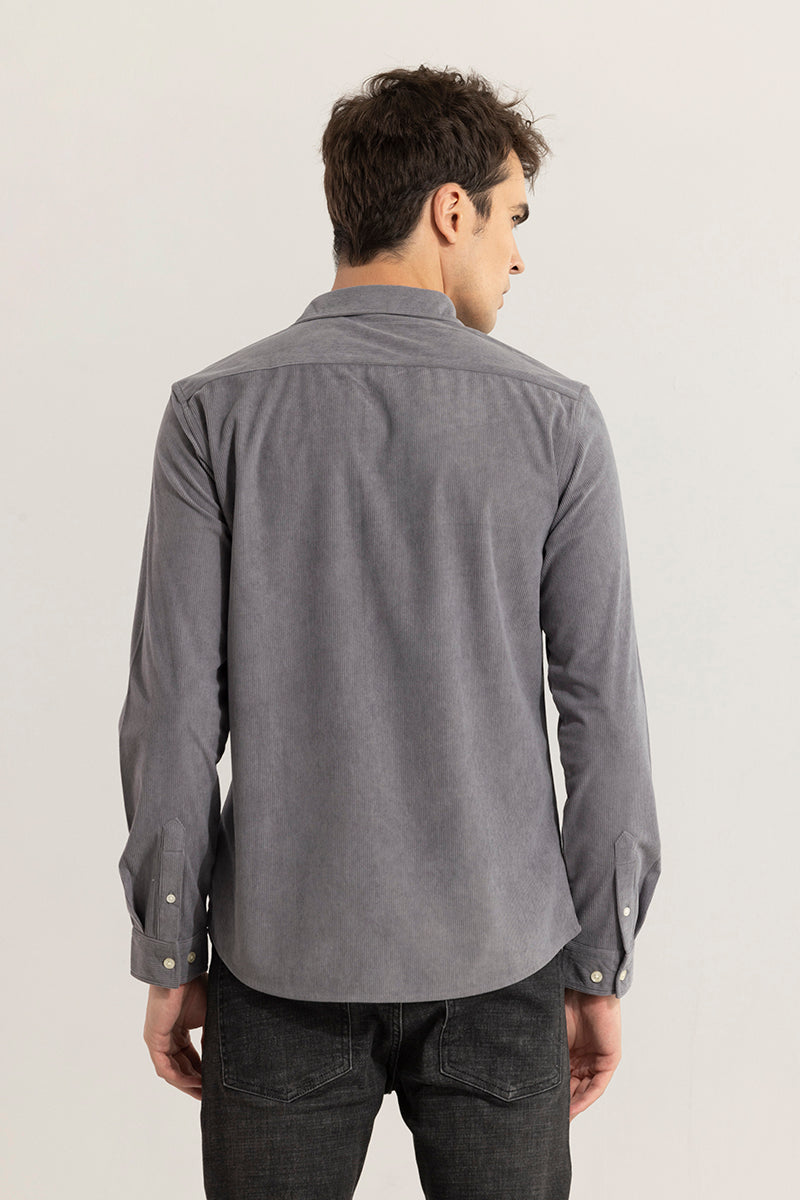 FineCord Grey Corduroy Shirt