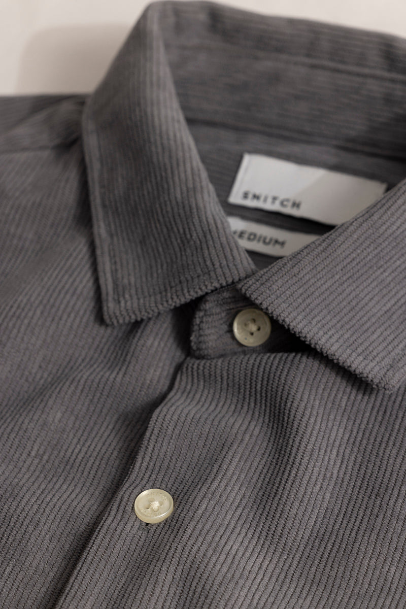 FineCord Grey Corduroy Shirt