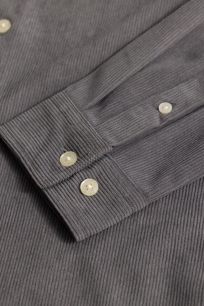 FineCord Grey Corduroy Shirt