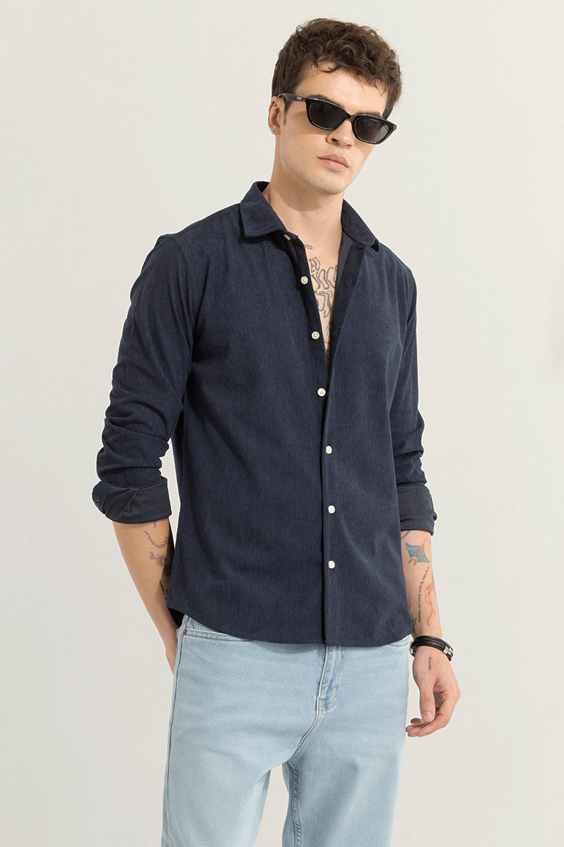 FineCord Navy Corduroy Shirt