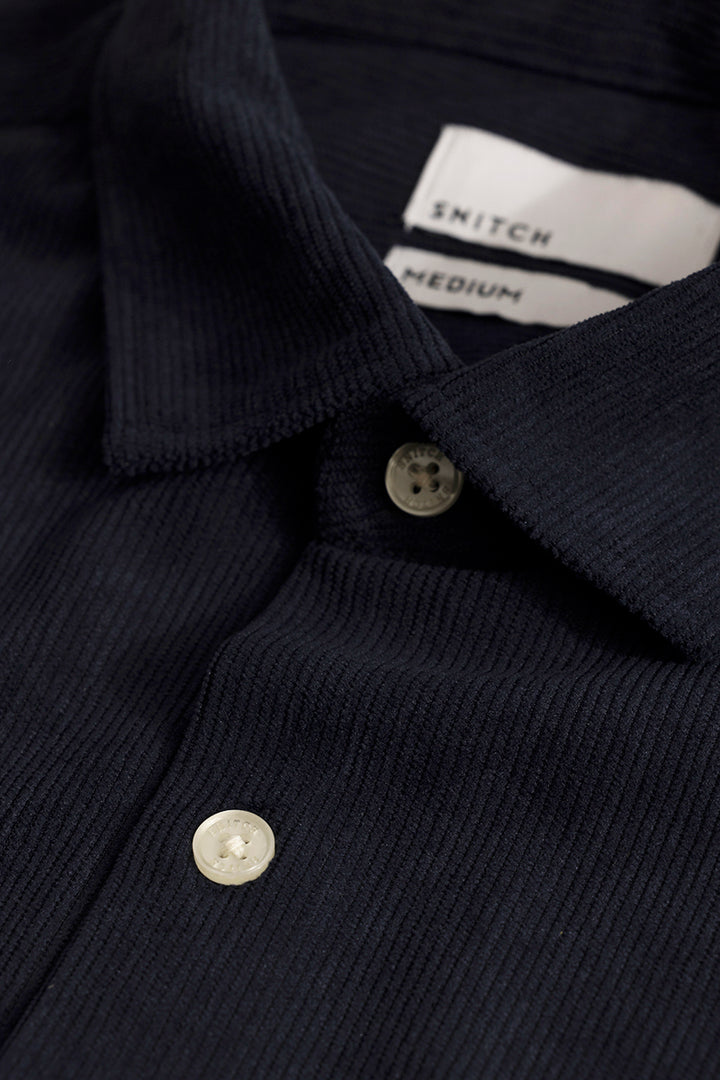 FineCord Navy Corduroy Shirt