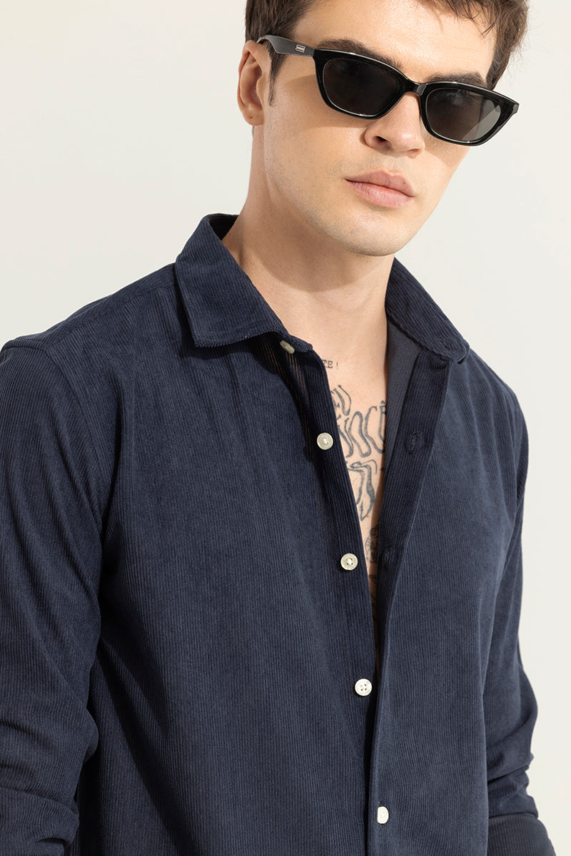 FineCord Navy Corduroy Shirt