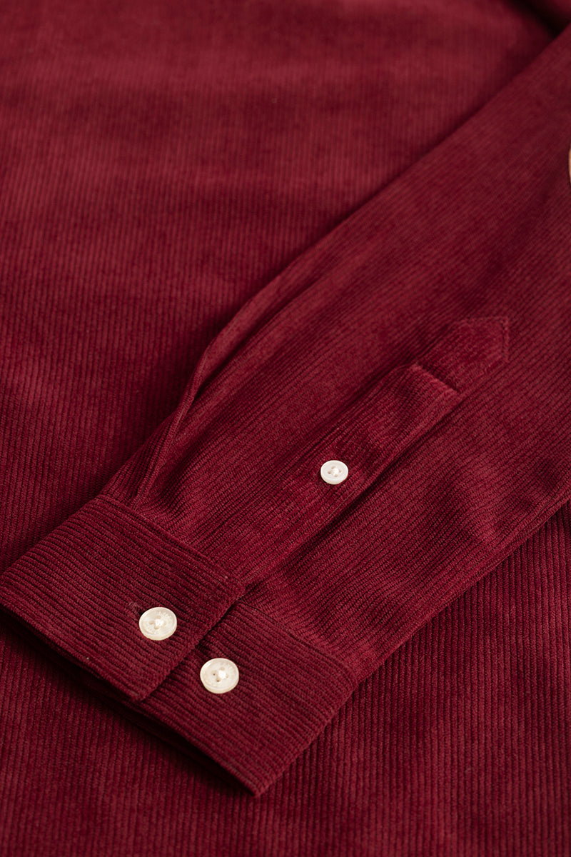 PatchPro Maroon Corduroy Shirt