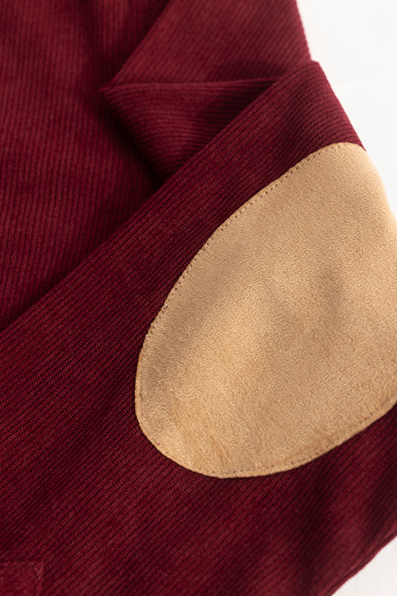 PatchPro Maroon Corduroy Shirt