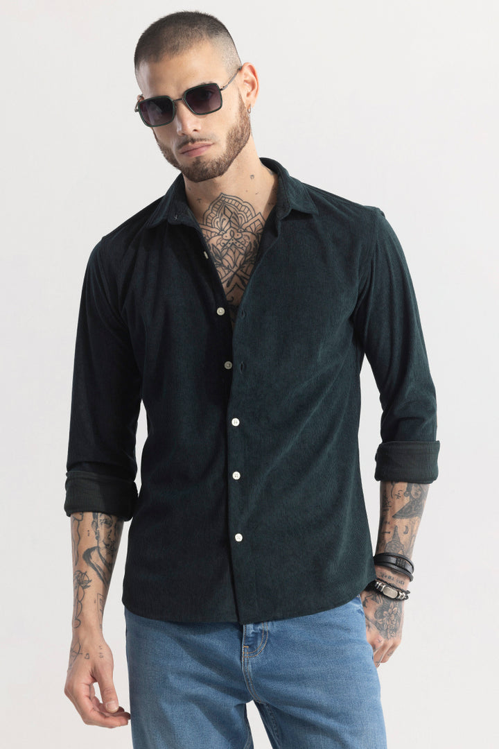 PatchPro Olive Corduroy Shirt