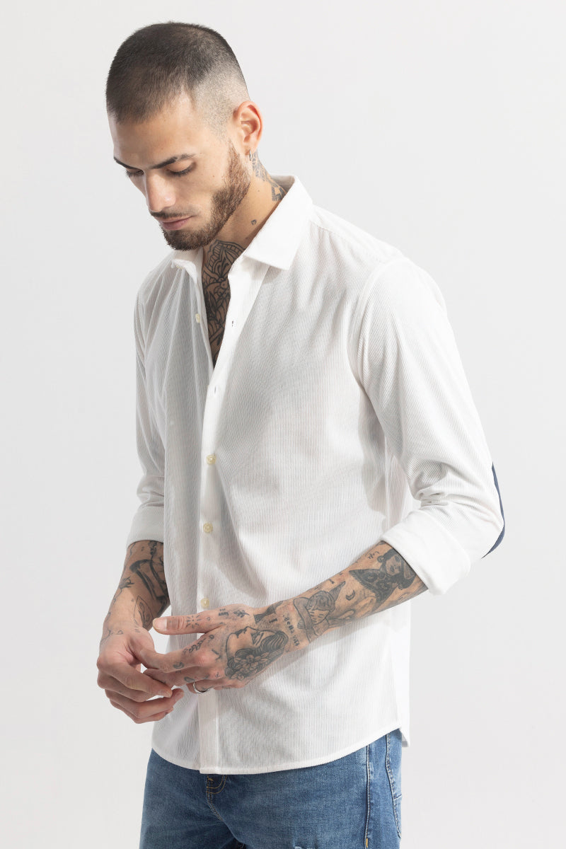 PatchPro White Corduroy Shirt