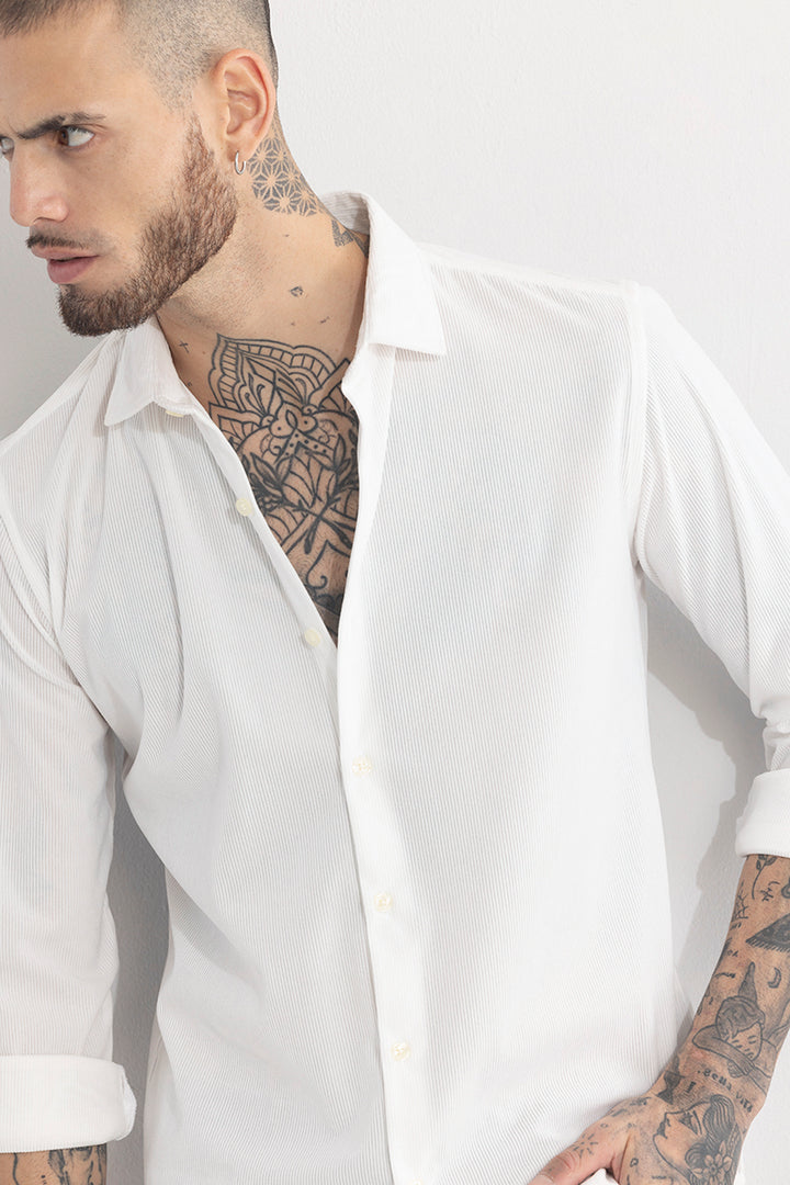 PatchPro White Corduroy Shirt