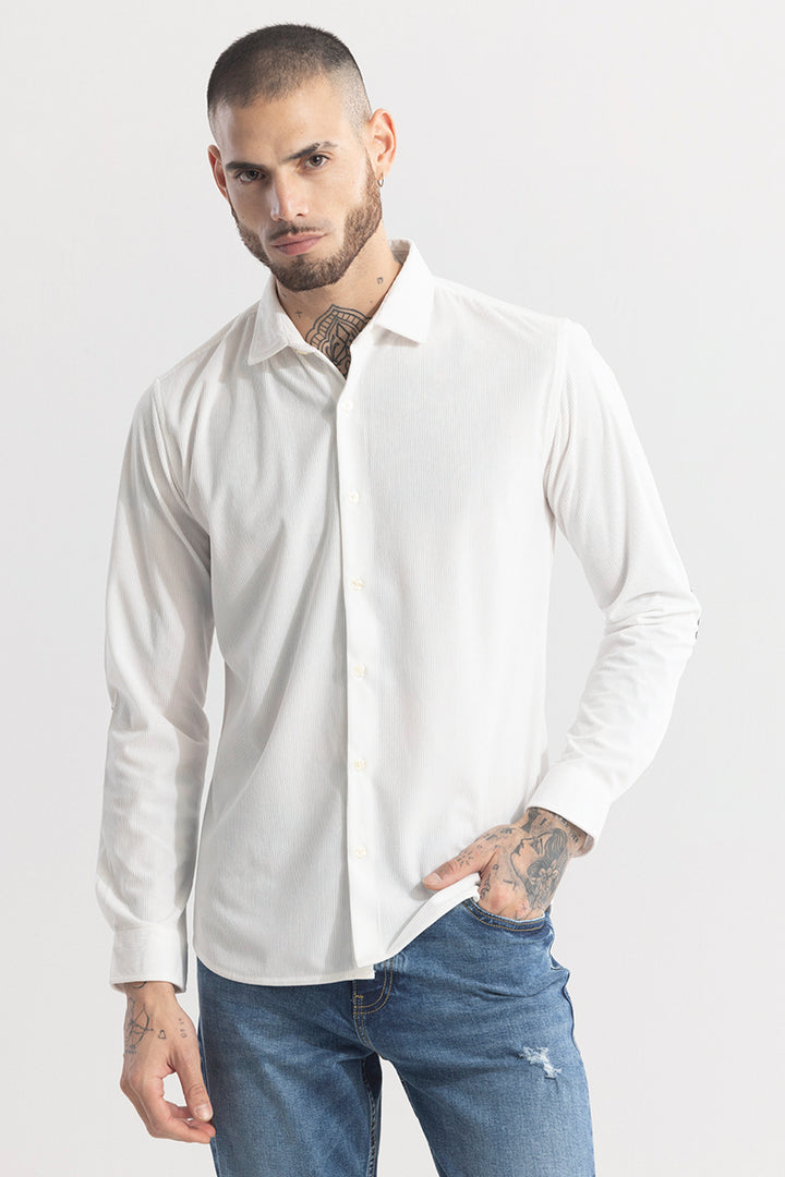 PatchPro White Corduroy Shirt