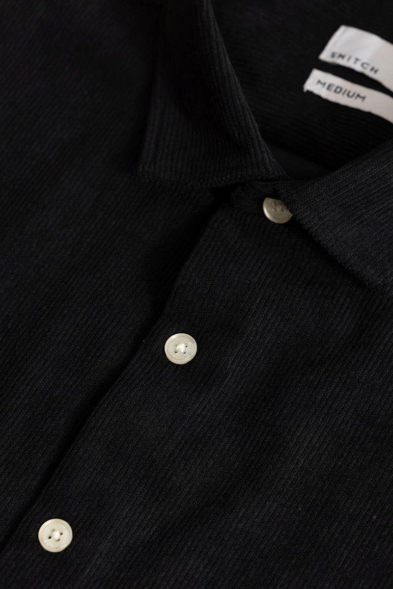 PatchPro Black Corduroy Shirt