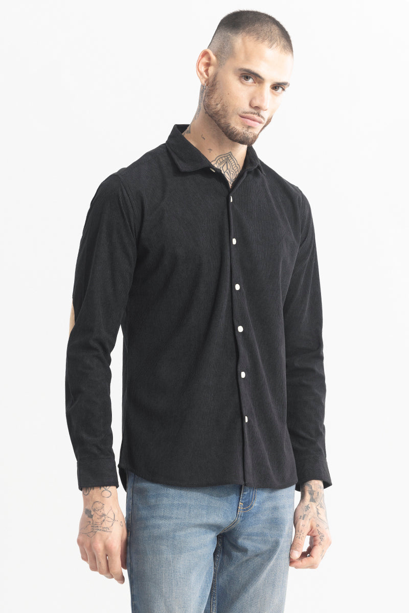 PatchPro Black Corduroy Shirt