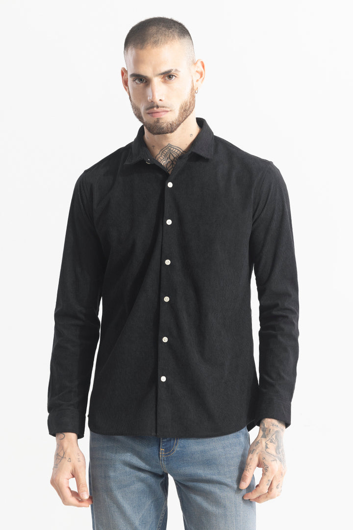 PatchPro Black Corduroy Shirt