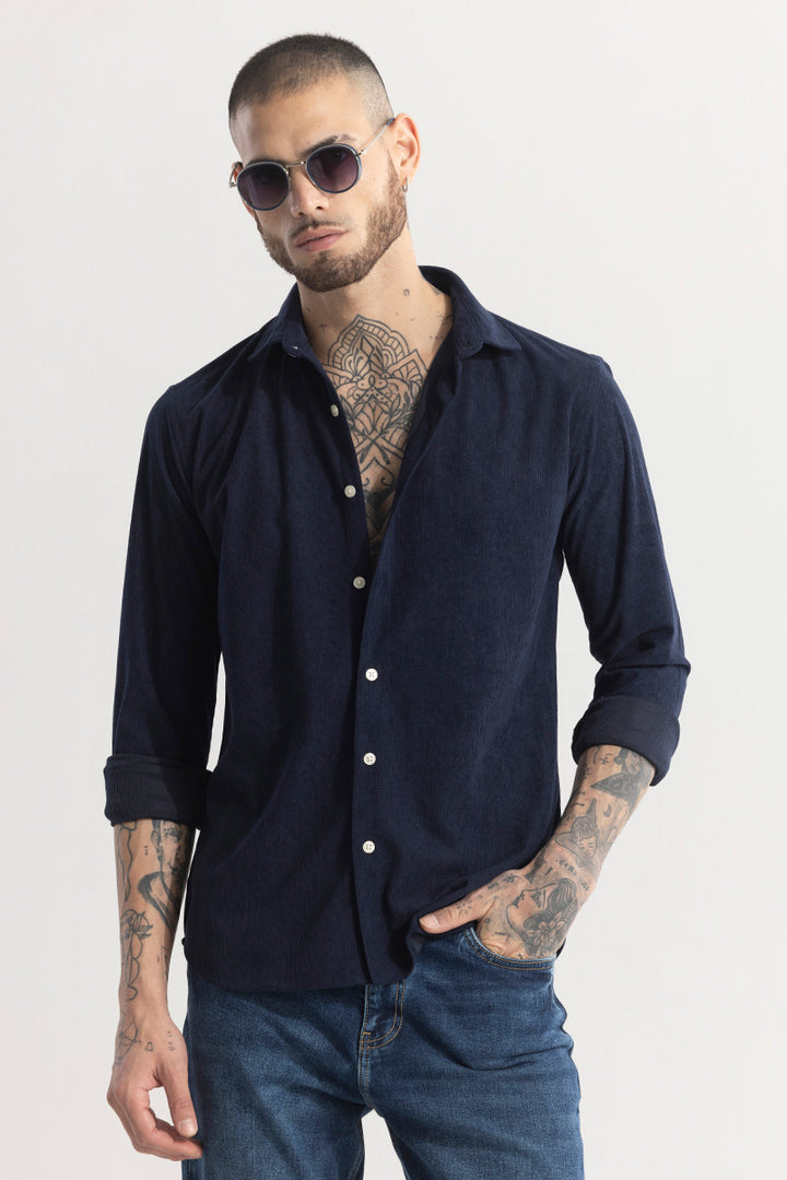 PatchPro Navy Corduroy Shirt