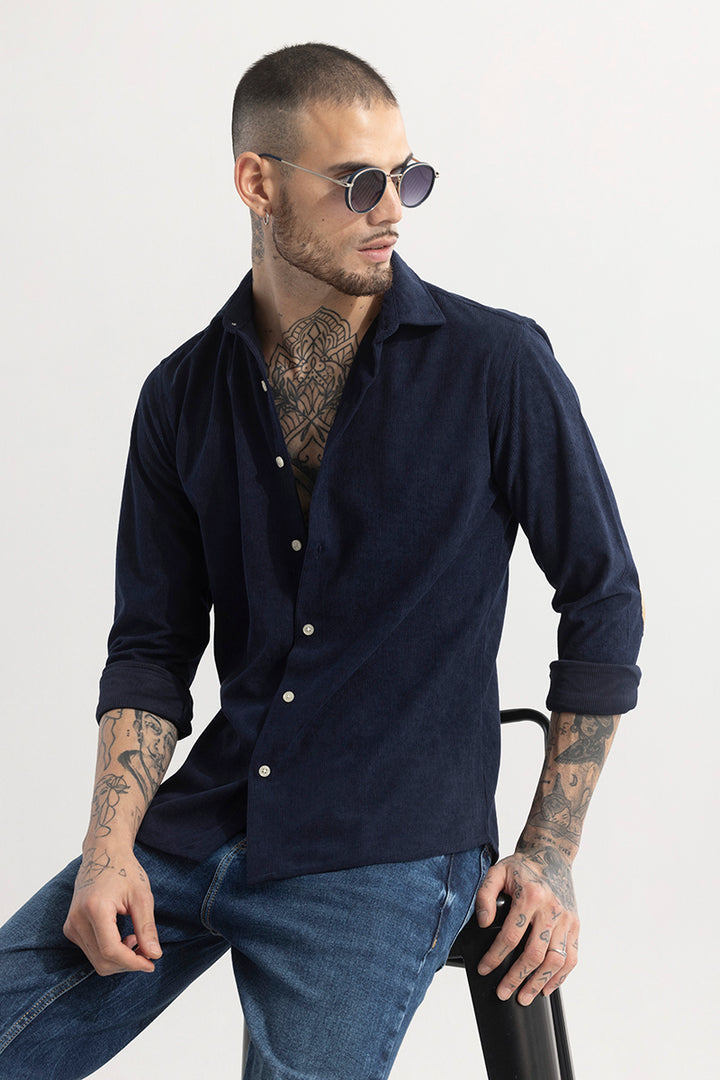 PatchPro Navy Corduroy Shirt