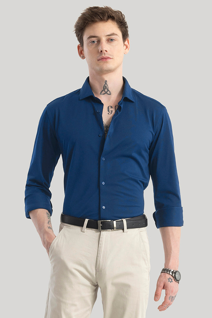 Ulrik Navy Plain Shirt