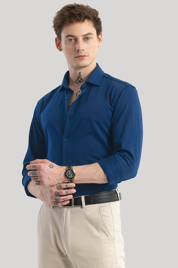 Ulrik Navy Plain Shirt