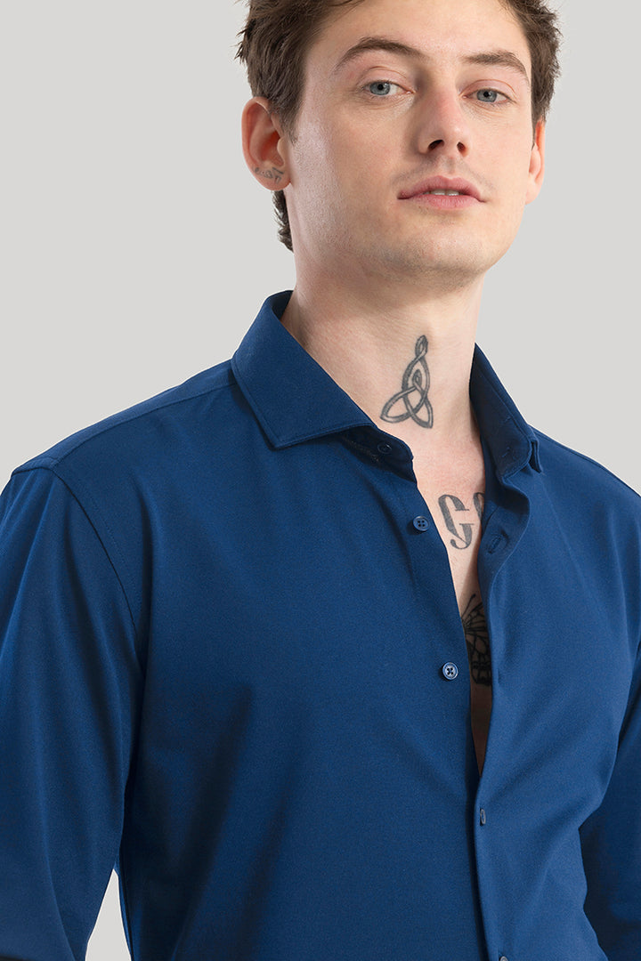 Ulrik Navy Plain Shirt