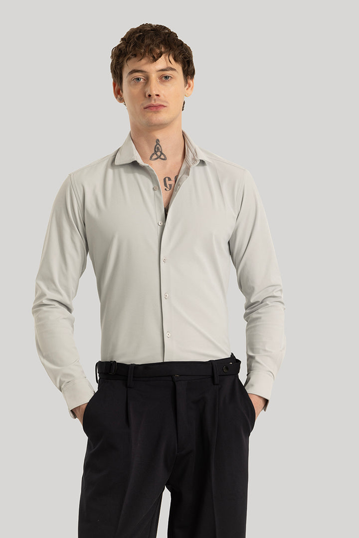 Ulrik Light Grey Plain Shirt