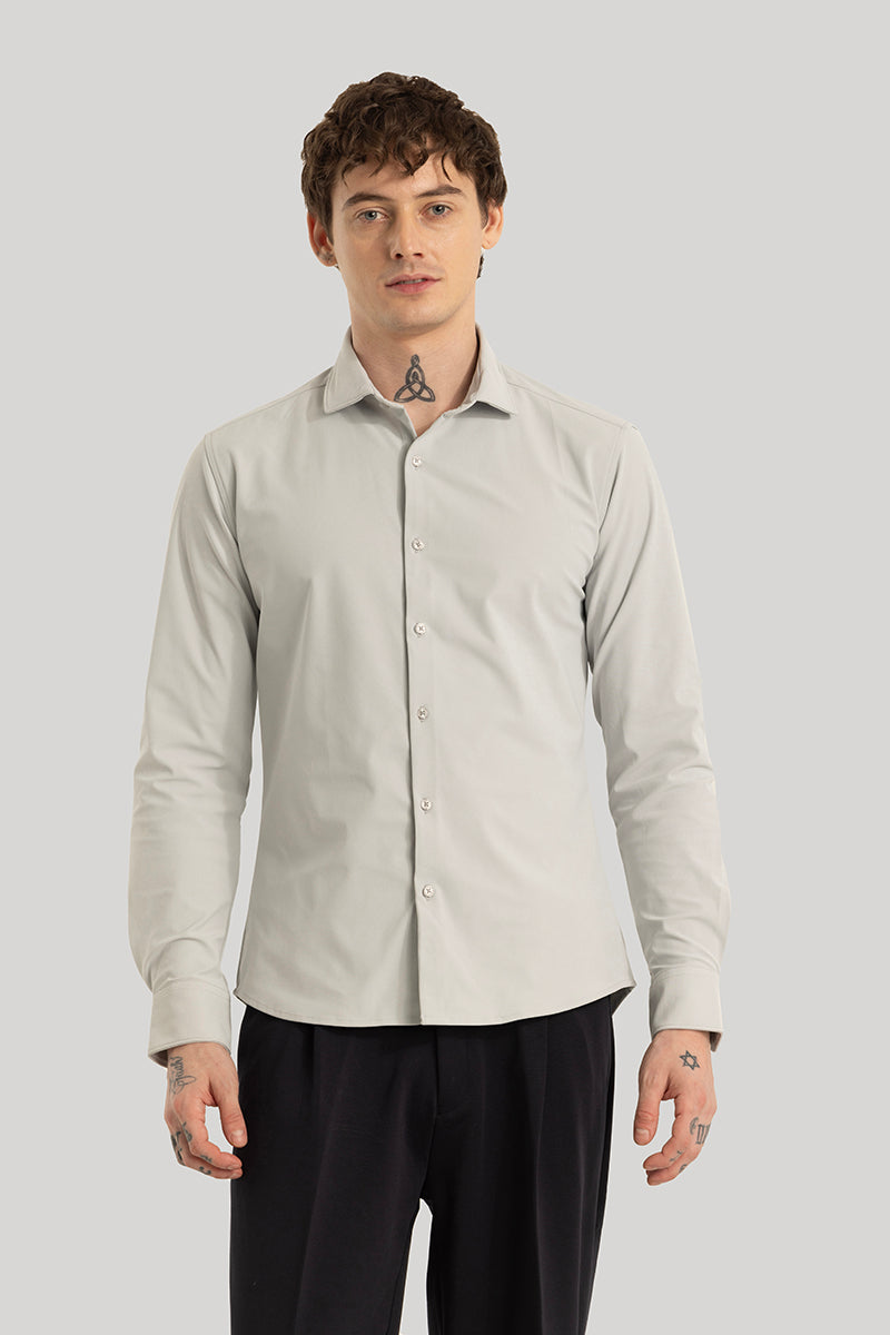 Ulrik Light Grey Plain Shirt