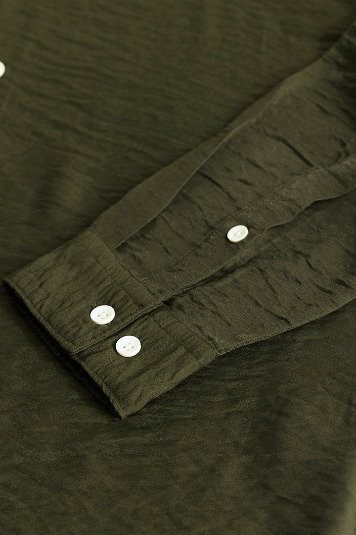 CharmShirt Olive Plain Shirt