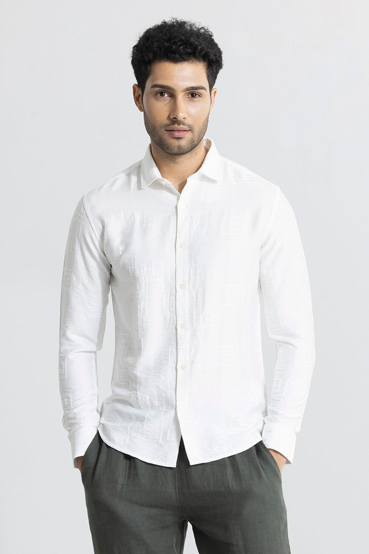 Artisanal Stitch White Shirt