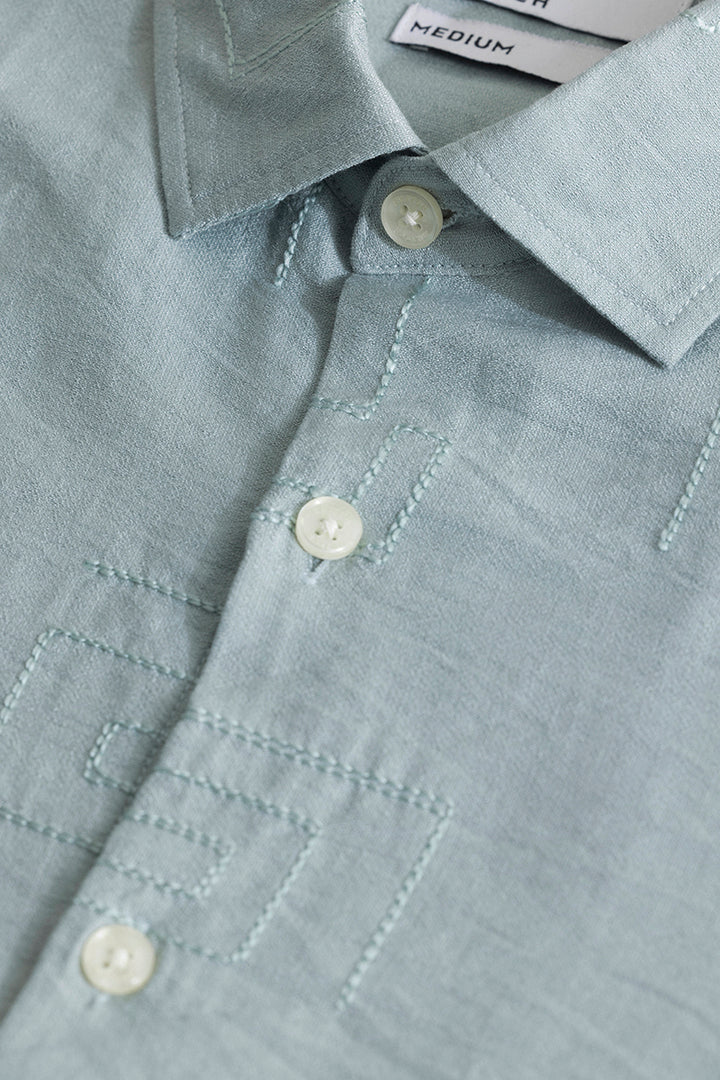 Artisanal Stitch Green Shirt