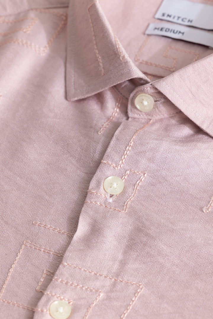 Artisanal Stitch Peach Shirt