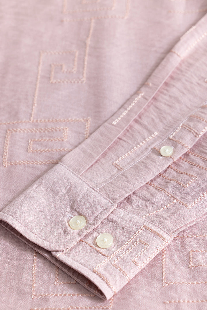 Artisanal Stitch Peach Shirt