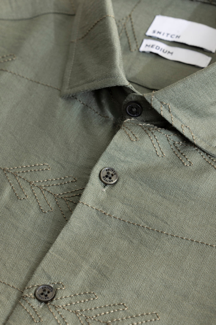 Custom Crafted Olive Shirt