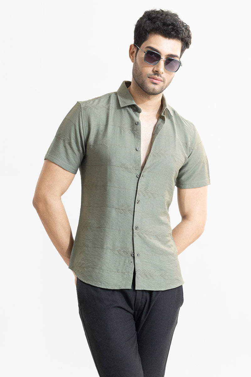 Custom Crafted Olive Shirt