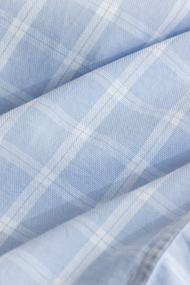 Antonio Light Blue Checks Shirt