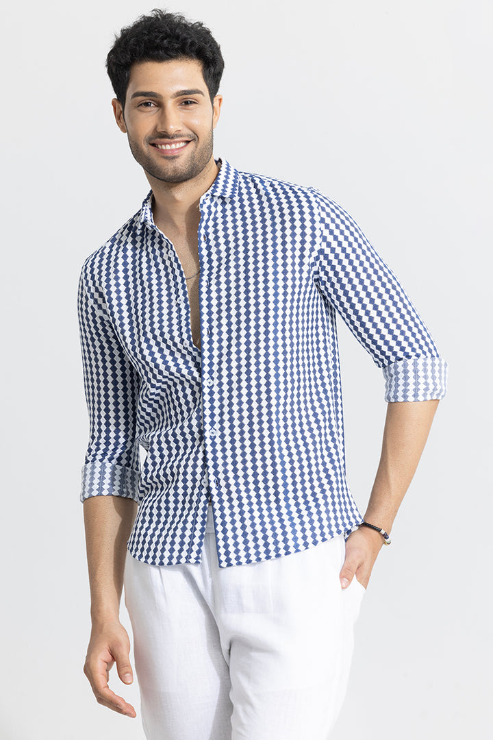 Diamond Flow Blue Shirt