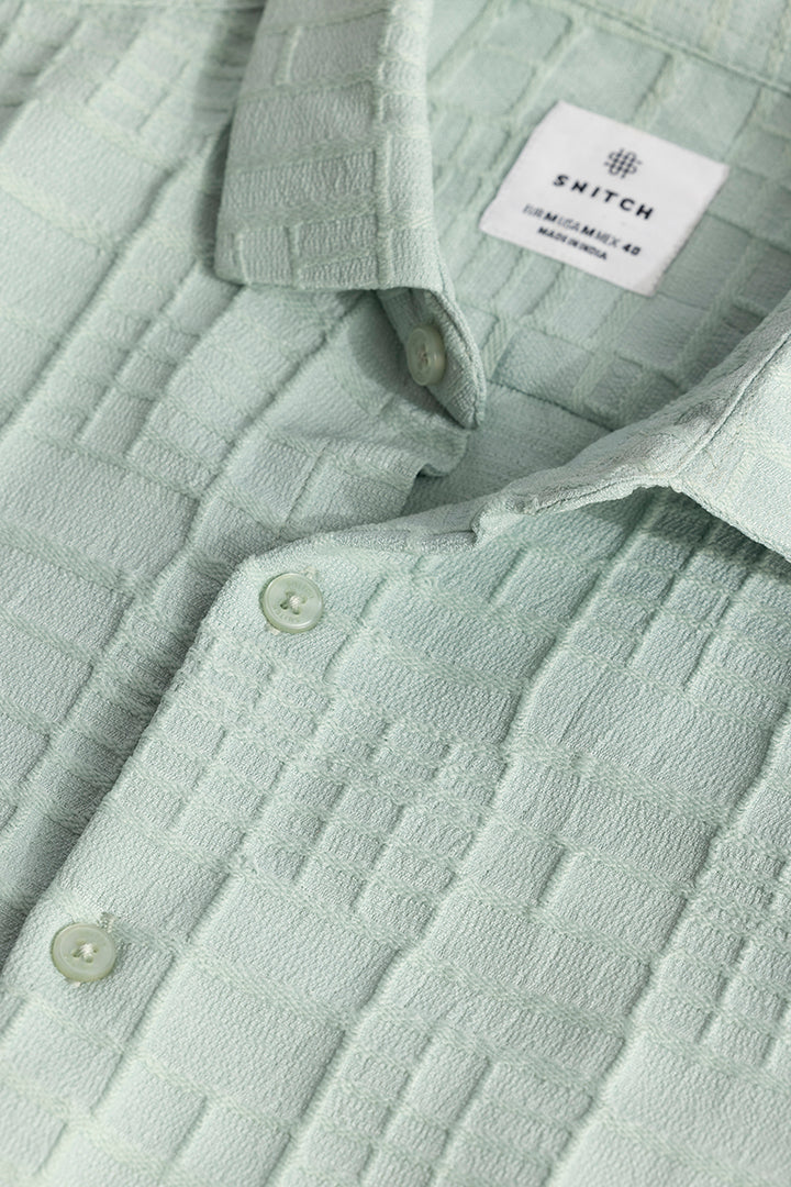 Bold Square Light Green Shirt