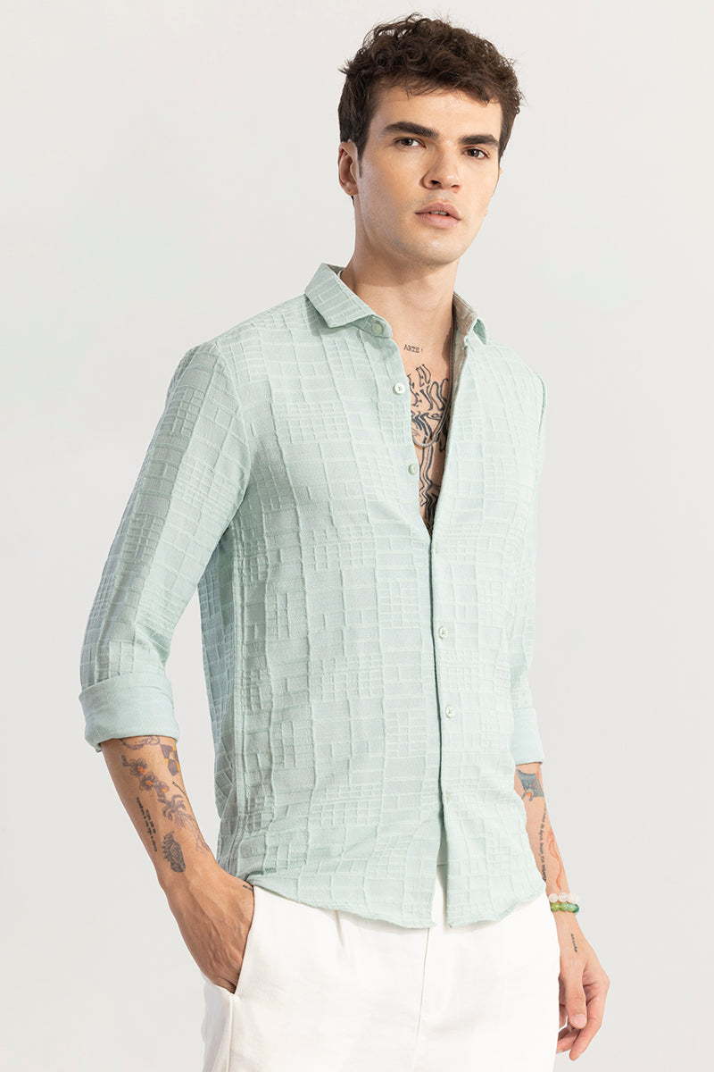 Bold Square Light Green Shirt