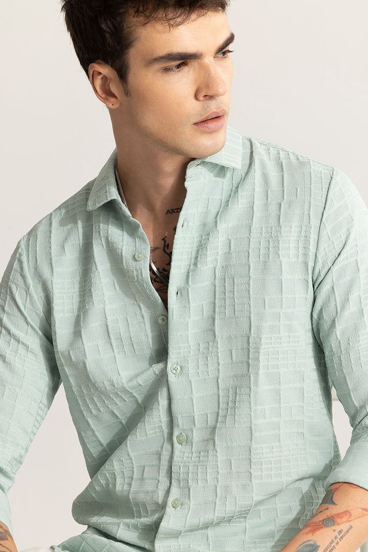 Bold Square Light Green Shirt