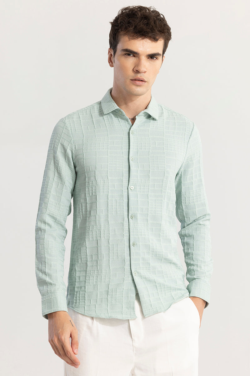 Bold Square Light Green Shirt