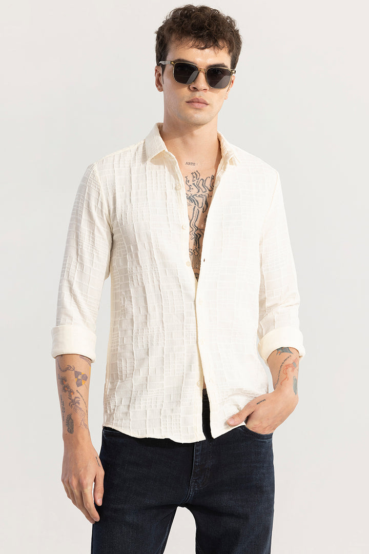 Bold Square Cream Shirt