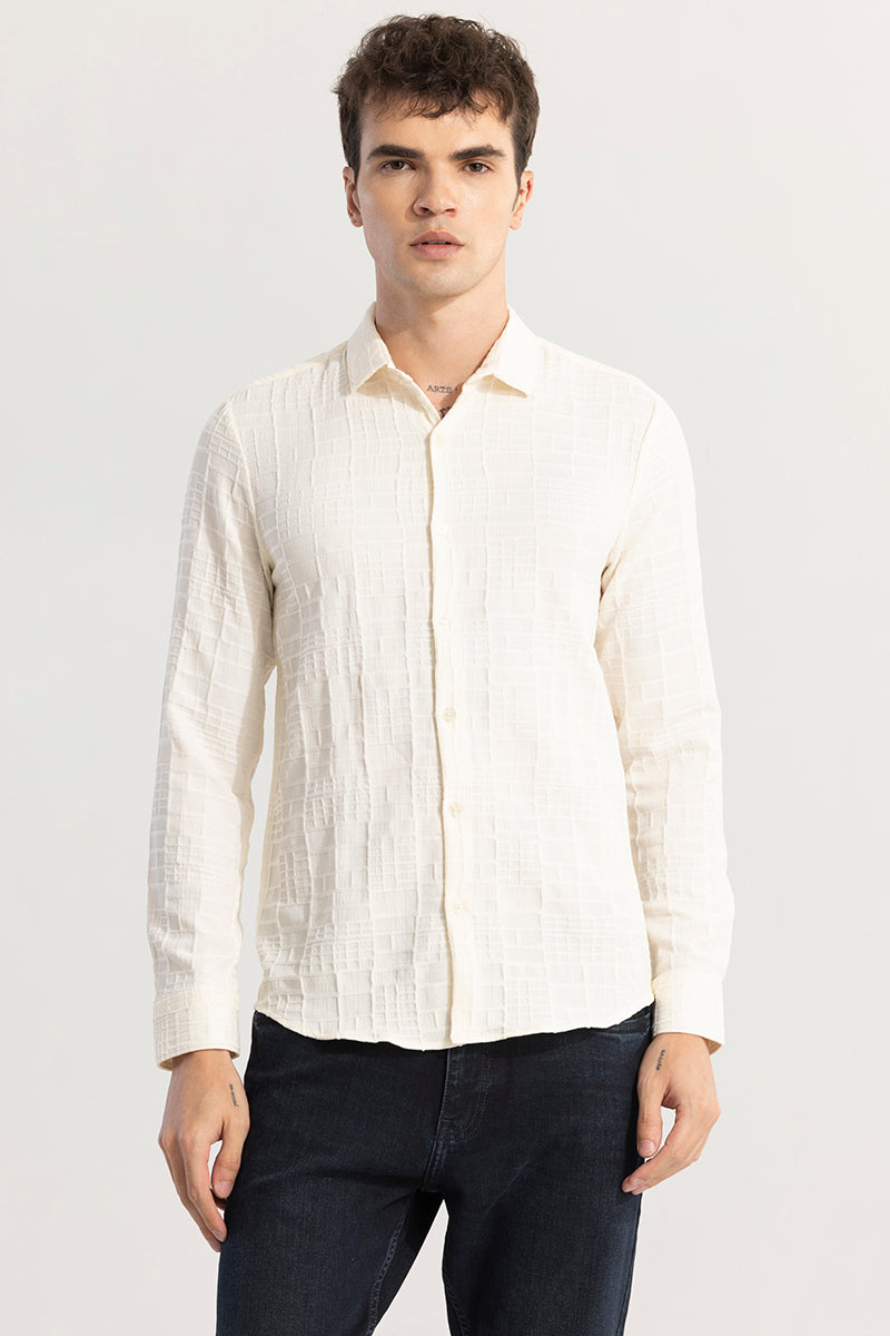 Bold Square Cream Shirt