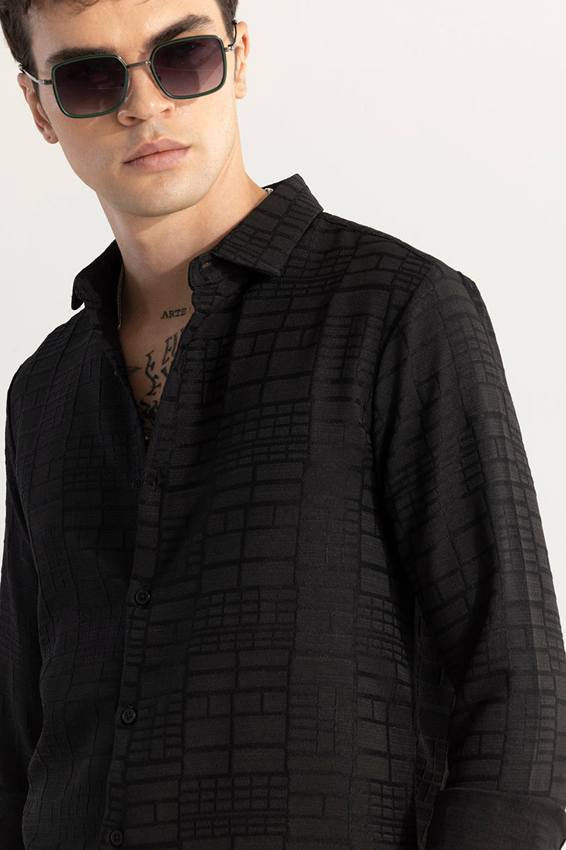 Bold Square Black Shirt