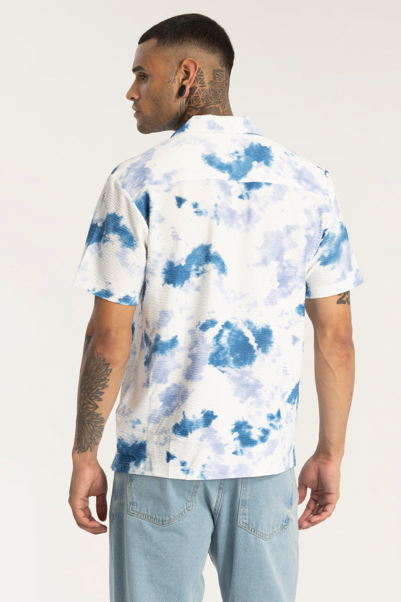 Blue Tye & Dye Textured Shirt