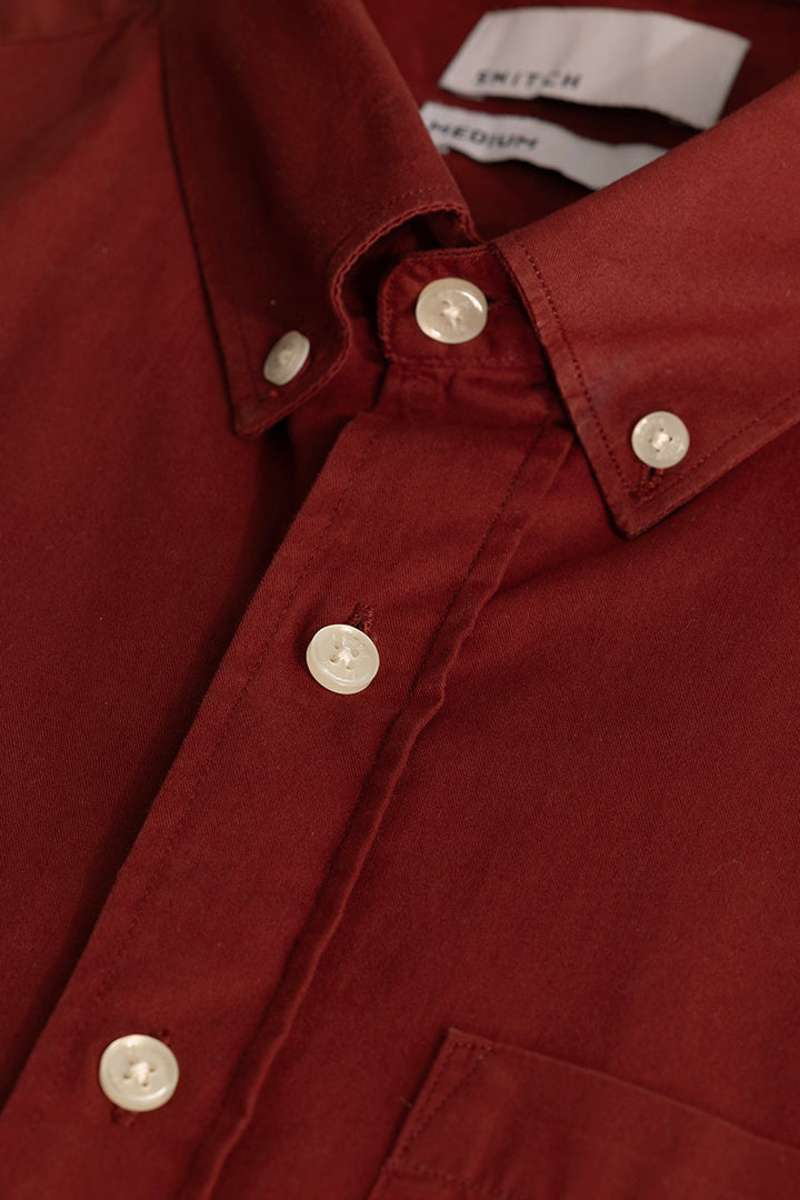 Red Oxford Solid Shirt