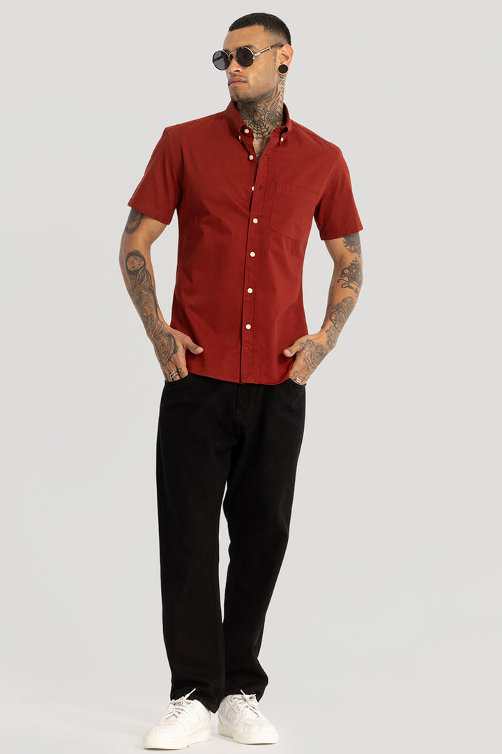 Red Oxford Solid Shirt