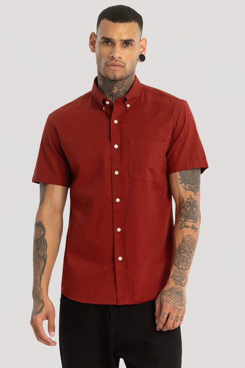 Red Oxford Solid Shirt