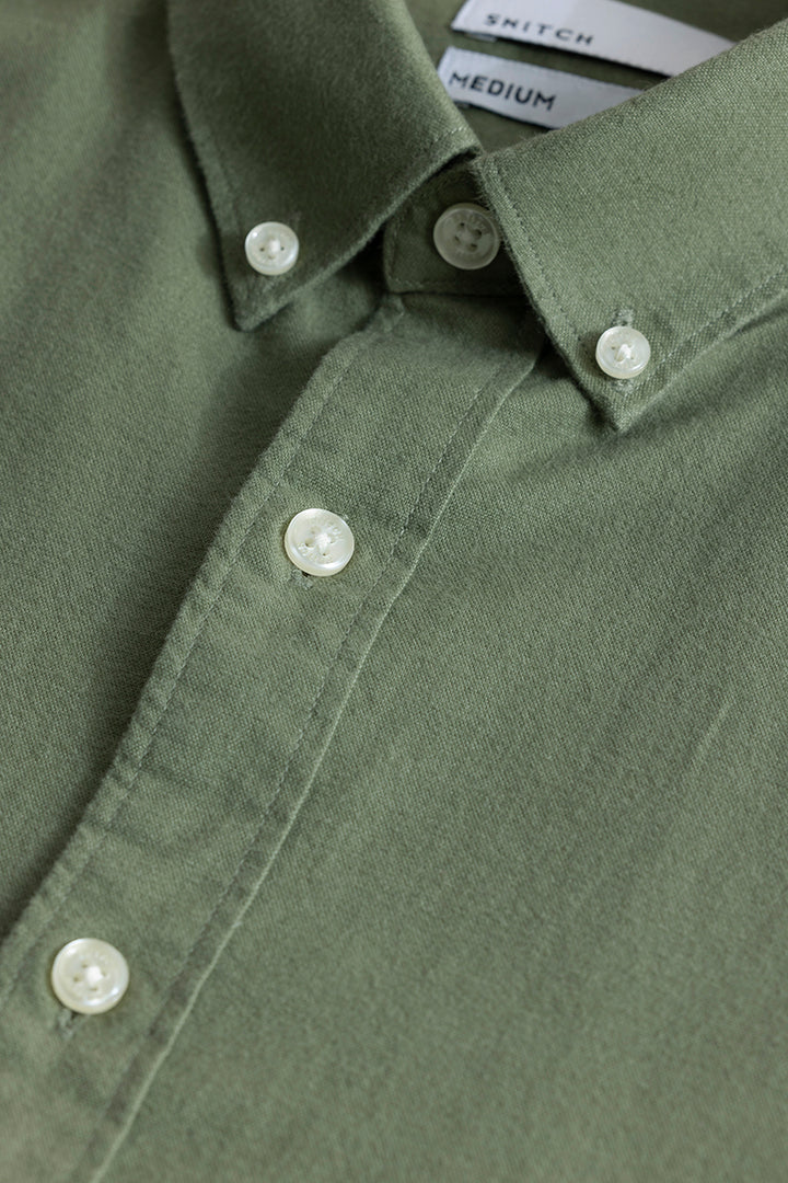 ClassicContour Plain Sage Green Shirt