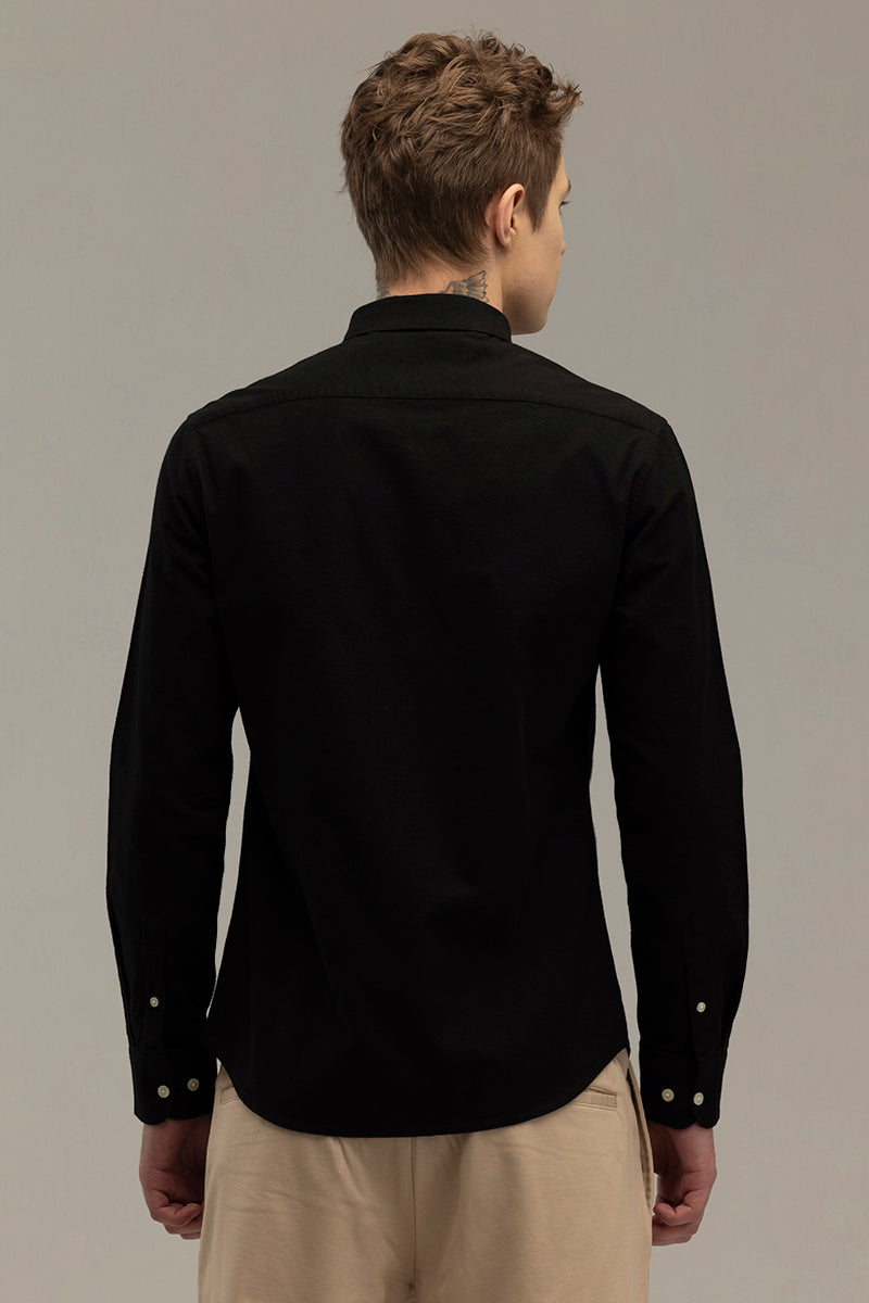 ClassicContour Plain Black Shirt