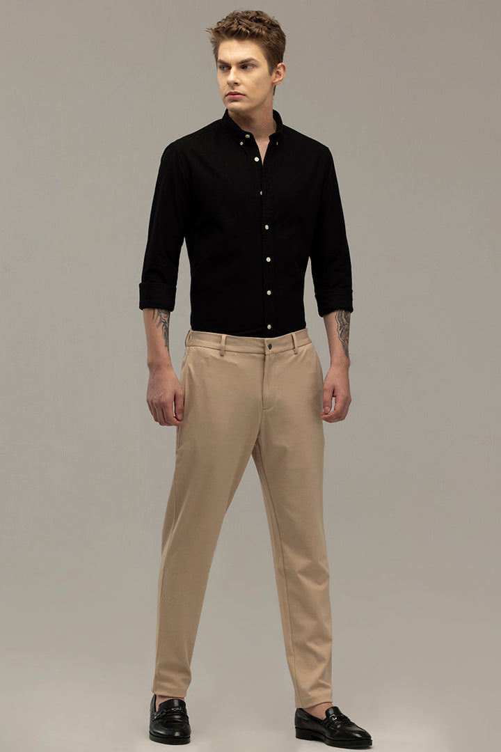 ClassicContour Plain Black Shirt