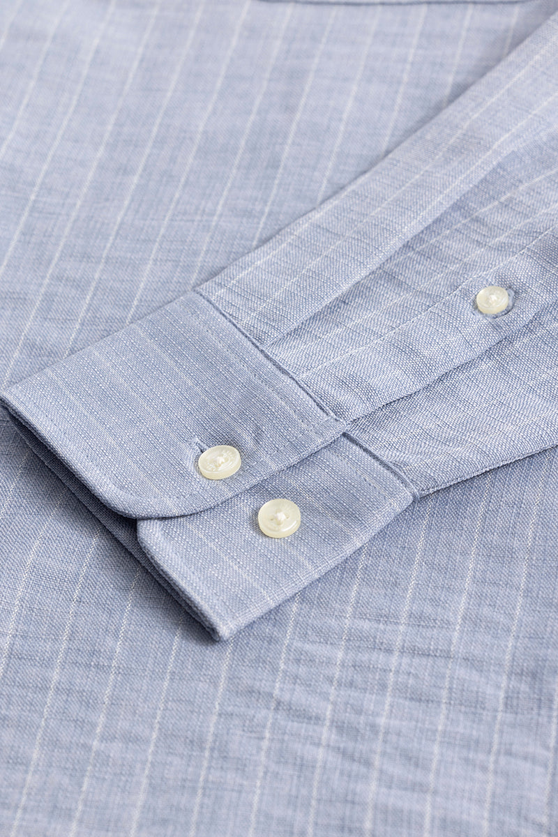 Linen Line Light Blue Stripe Shirt