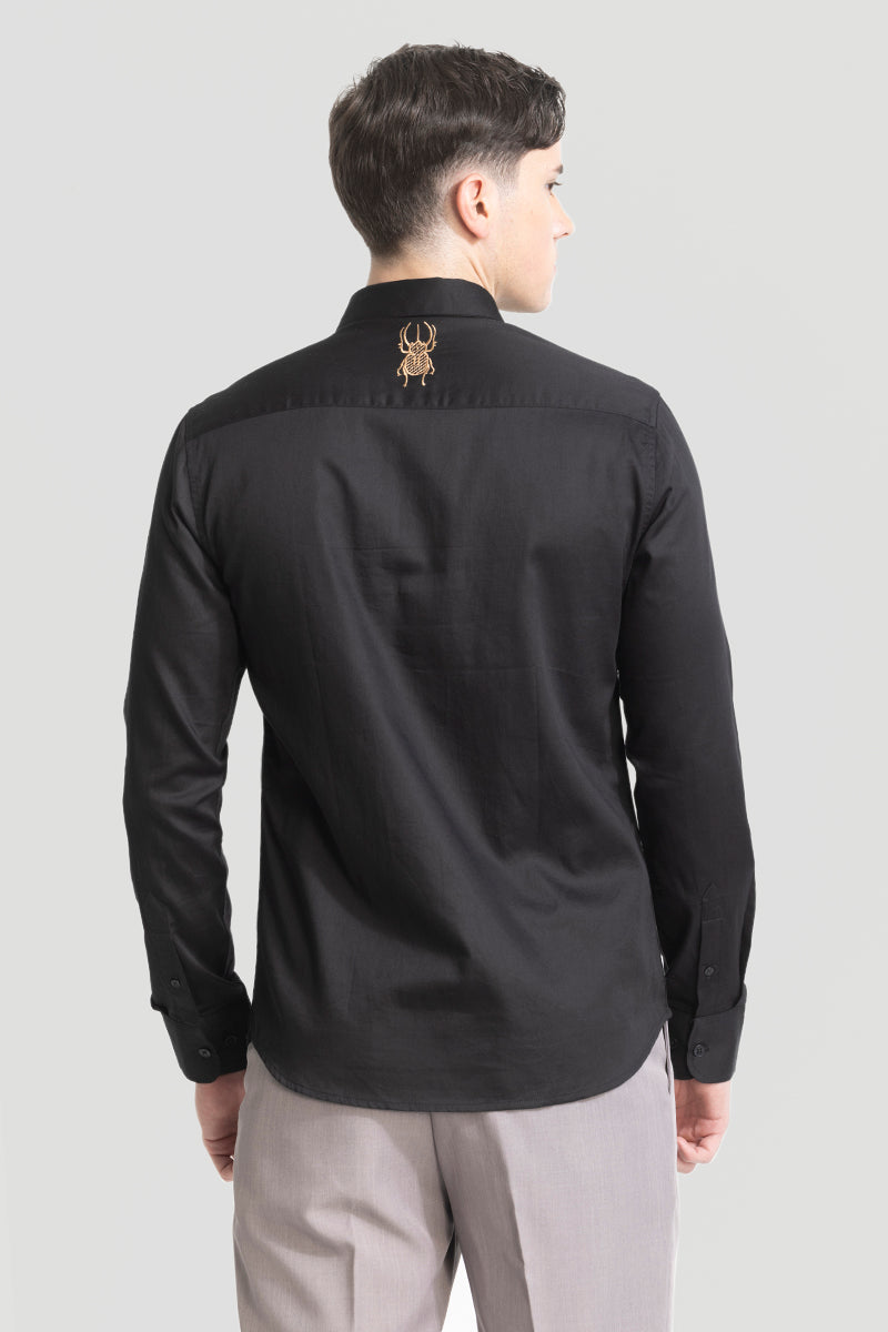 Black Embroidered Shirt