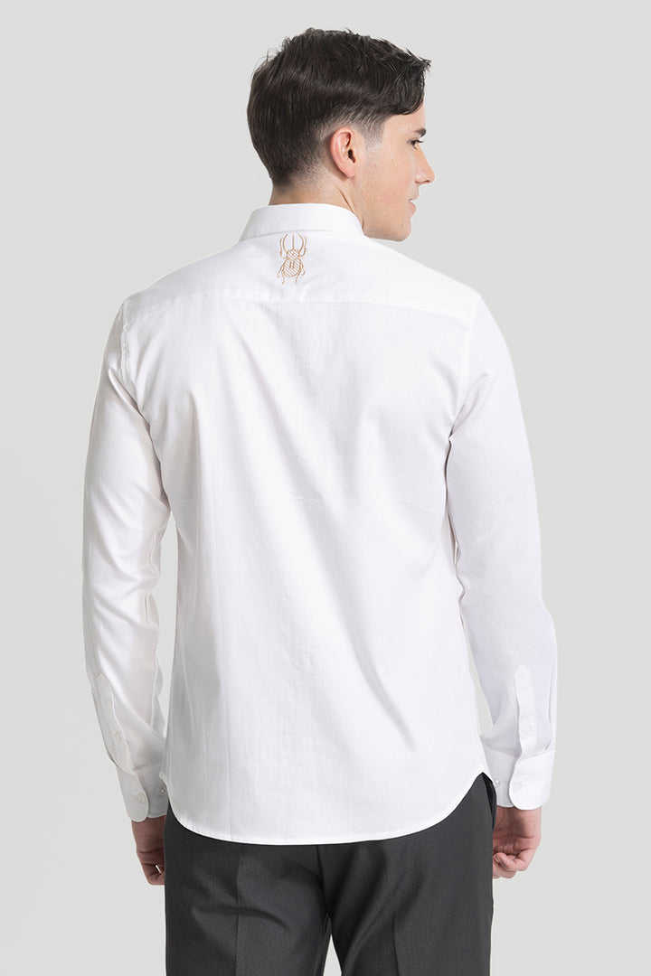 White Embroidered Shirt