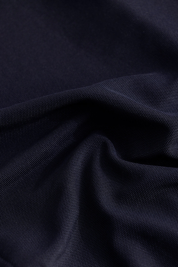 Carmine Navy Knitted Shirt